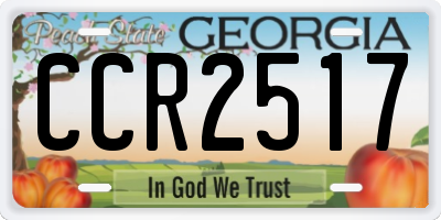 GA license plate CCR2517