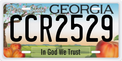 GA license plate CCR2529
