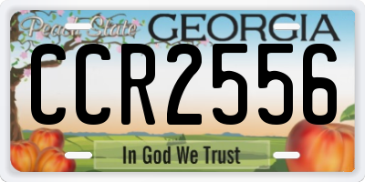 GA license plate CCR2556