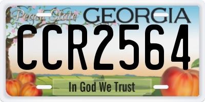 GA license plate CCR2564
