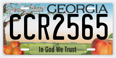 GA license plate CCR2565