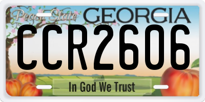GA license plate CCR2606