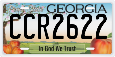 GA license plate CCR2622