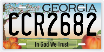 GA license plate CCR2682