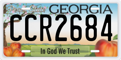 GA license plate CCR2684