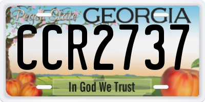 GA license plate CCR2737
