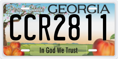 GA license plate CCR2811