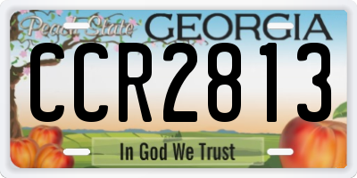 GA license plate CCR2813