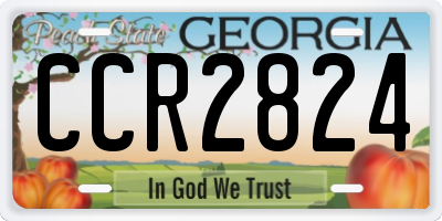 GA license plate CCR2824