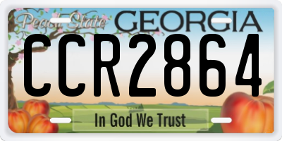 GA license plate CCR2864
