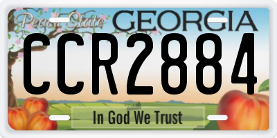 GA license plate CCR2884