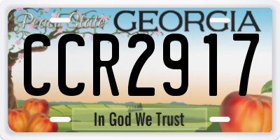 GA license plate CCR2917