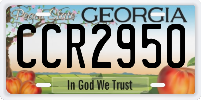 GA license plate CCR2950