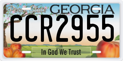 GA license plate CCR2955