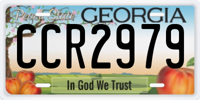 GA license plate CCR2979