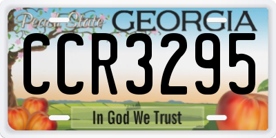 GA license plate CCR3295
