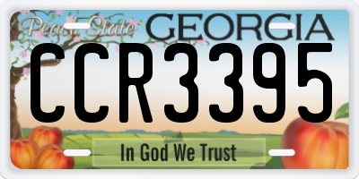GA license plate CCR3395