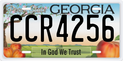 GA license plate CCR4256