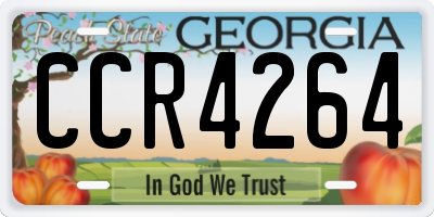 GA license plate CCR4264