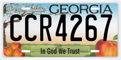 GA license plate CCR4267