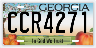 GA license plate CCR4271