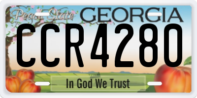 GA license plate CCR4280