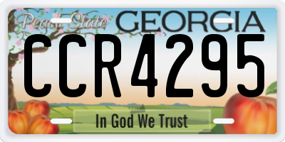 GA license plate CCR4295