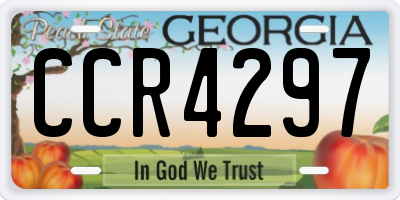 GA license plate CCR4297