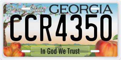GA license plate CCR4350