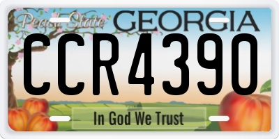 GA license plate CCR4390
