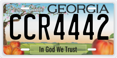 GA license plate CCR4442
