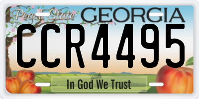 GA license plate CCR4495