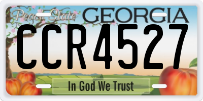 GA license plate CCR4527