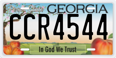 GA license plate CCR4544