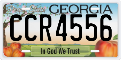 GA license plate CCR4556