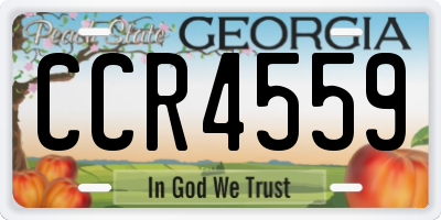 GA license plate CCR4559