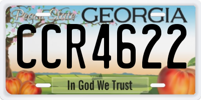 GA license plate CCR4622