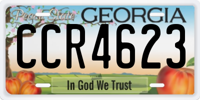 GA license plate CCR4623