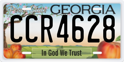 GA license plate CCR4628