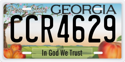 GA license plate CCR4629