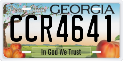 GA license plate CCR4641