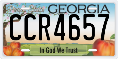 GA license plate CCR4657