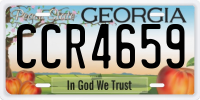 GA license plate CCR4659