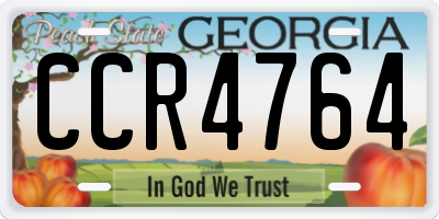 GA license plate CCR4764