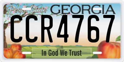 GA license plate CCR4767