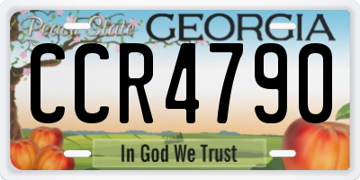GA license plate CCR4790