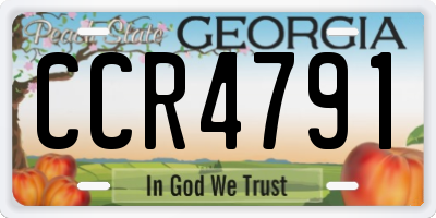GA license plate CCR4791
