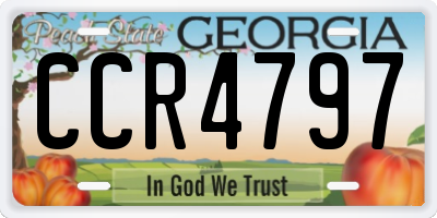 GA license plate CCR4797