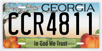 GA license plate CCR4811