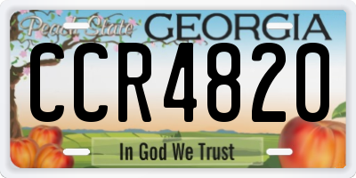 GA license plate CCR4820
